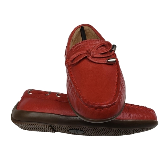 Driver Club USA | NIB Nantucket 2 Red Everest Preppy Leather Loafers Girl's 11 - Picture 7 of 14